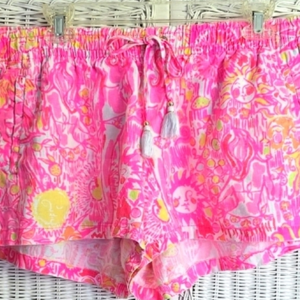 Lilly Pulitzer Pink and Yellow Women's Shorts, "Kinis In The Keys." - Picture 8 of 8